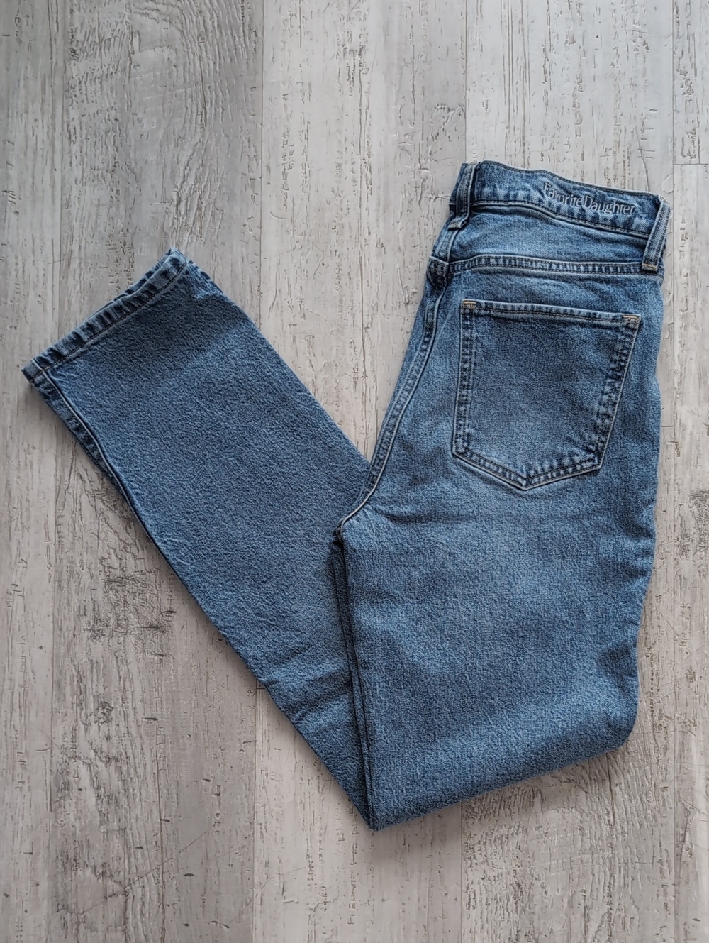 Favorite Daughter Jen Mid- Rise Slim Straight- Med/ Lt Blue